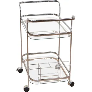 Servierwagen HOME AFFAIRE, silber (silberfarben), B:69cm H:75cm T:44cm, Metall, Rollwagen, Servierwagen