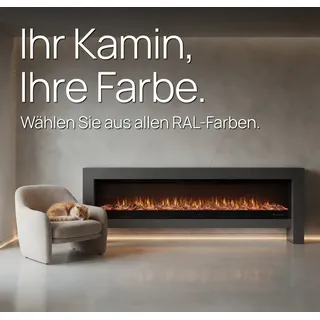 muenkel design bridge [moderner Optiflame Design Elektrokamin]: Wunschfarbe nach RAL - 2100 mm