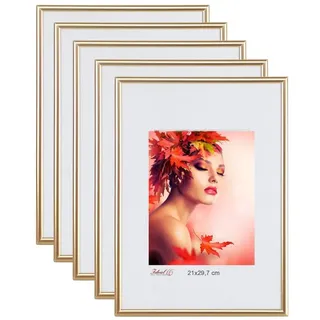 Ideal Trend Bilderrahmen Lifestyle gold 10x15 cm 5er Set