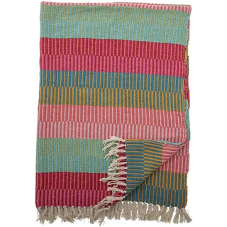 Bloomingville Isnel Kuscheldecke 130 x 160 cm Rot/Mehrfarbig