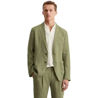 Sakko MARC O'POLO "aus reinem Leinen", Herren, Gr. 52, grün (m452), Obermaterial: 100% Leinen, unifarben, Sakkos Sakko