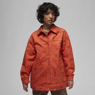 Jordan Trucker-Jacke für Damen - Orange, S (EU 36-38)