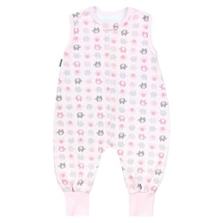 TupTam Babyschlafsack mit Füßen 0.5 TOG aus OEKO-Tex zertifizierten Materialien unwattiert rosa 80-86