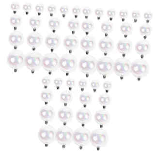 Holibanna 54 STK Weihnachtskugeln Klare Kugelornamente Befüllbarer Kugelschmuck Malerei Weihnachtsschmuck Schillerndes, Ausfüllbares Ornament Bunte Weihnachtskugel Handbuch Plastik Gefühlt