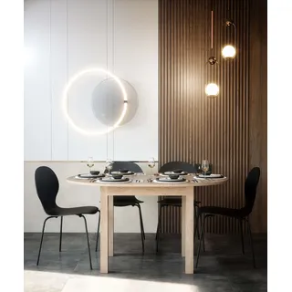 Newfurn Esstisch rund ausziehbar Sonoma Eiche 100-140 cm Esszimmer | ovale Tischplatte Holzoptik matt, Küchentisch, Speisetisch, Esszimmertisch, für 4-6 Personen, modern skandinavisch