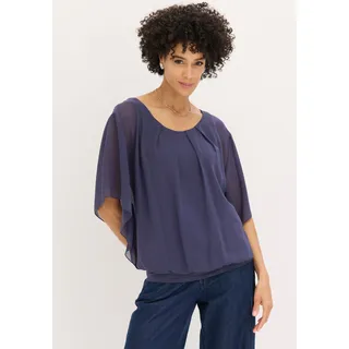 bonprix Chiffonbluse Blau 50
