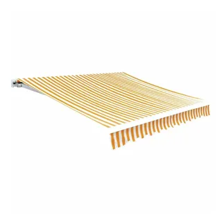 furnicato Markise Ersatz-Markisentuch 380x295 cm Sonnenblumengelb und Weiß für 4x3 m gelb 300 cm x 400 cm x 1 cm