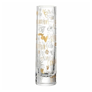 LEONARDO Solifleurvase EMOZIONE 16,6 cm Glückwunsch, - Gold, Transparent