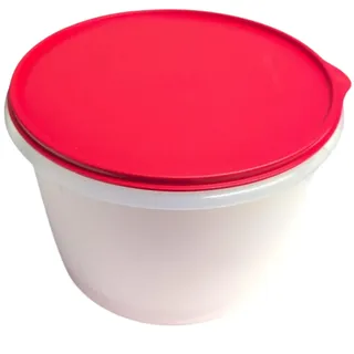Tupperware Rührschüssel Maximilian Eidgenosse Eidgenossen rund Salat Modular rund Schüssel mit Deckel Salatbar Hefeteig Peng Hitparade rot transparent 5000ml 5,0 Liter