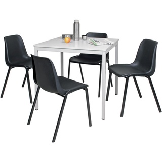 BRB Tischgruppe mit 4 Schalenstühlen