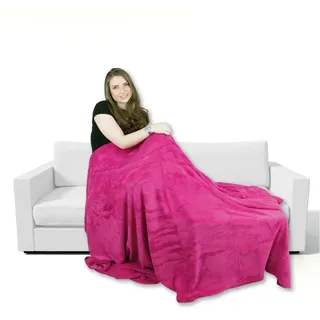 Wohndecke, Bestgoodies, Kuscheldecke Wohndecke, supersofte warme Flauschdecke rosa 130 cm x 170 cm