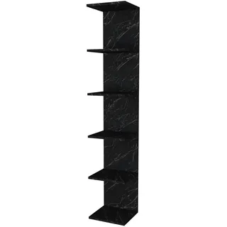 [en.casa] Wandregal Surahammar 180 x 35 x 30 cm Schwarz