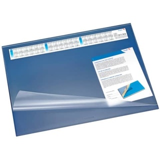 Schreibunterlage Synthos, 65x52cm, transparent/blau