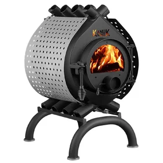 Kanuk® Original 9,5 kW - Seitenverkleidung Spot Edelstahl - Untergestell Rondo - Schwarz