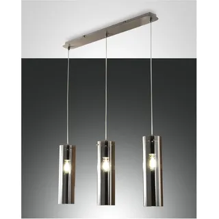 Fabas Luce Sintesi 3-flg. 60W 40 cm rund grau transparent