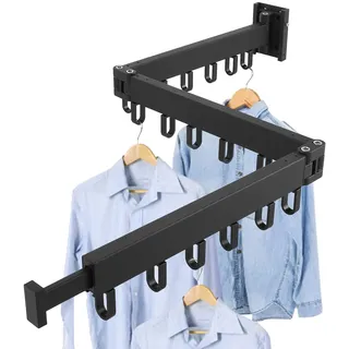 Lieonvis Einziehbarer Kleiderständer Aluminium Klappbar Wandmontage