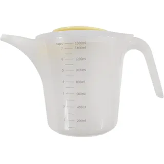 Fituenly Kunststoff Messkrüge 1 Liter Messbecher, Langauslaufkanne Trichter Backen Messkrug 1000ml Mit Klarer Skala, Bpa Frei Küche Messbecher Set Für Seife, Kuchenherstellung, Flüssigkeiten