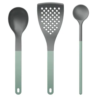 Rosti New Optima Küchenhelfer Set 3-tlg. Kochlöffel/Pfannenwender Nylon Hitzebeständig 220°C Grün