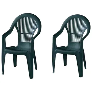 Stapelstuhl 41 x 39 x 101 cm grün 2er Set M73538