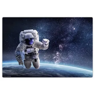 cover-your-desk Schreibunterlage Astronaut im Weltall 60 x 40cm Blau