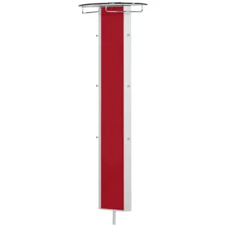 Garderobenpaneel  Juno , rot , Holzwerkstoff,Glas , Maße (cm): B: 63 H: 192 T: 26.0