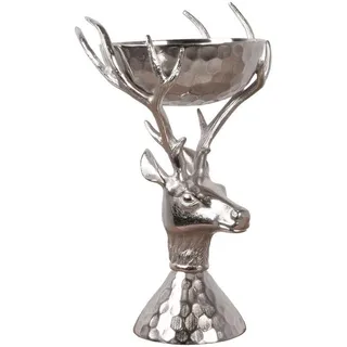 deluke Deko-Schale IDA Aluminium Silber 42x25x25cm Alu-Dekoration Wohnzimmer Schlafzimmer
