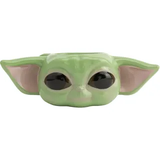 Star Wars Kaffeebecher Mandalorian, Pastellgrün, Keramik, Weltall, 350 ml, 11.8x7.1x21.2 cm, hitzebeständig, handbemalt, robust, Kaffee & Tee, Tassen, Kaffeebecher