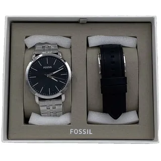 Fossil BQ2466SET Set Herrenuhr Edelstahl + Wechselband,