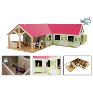 Kids Globe Pferdehof / Reiterhof 1:24, pink, Holz