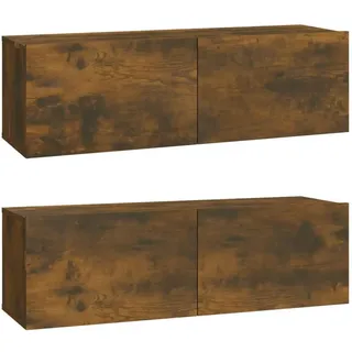 vidaXL 4-tlg. TV-Schrank-Set 3360 x 1700 x 30 cm Braun Holzwerkstoff
