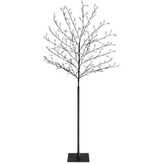MONZANA Kirschblütenbaum 180 cm 200 LED Kaltweiß Außen Innen Lichterbaum | Künstlicher LED Kirschbaum für Indoor & Outdoor, Set, Weihnachtsdeko, 8 Modi, Dimmer, Timer, Fernbedienung, IP44, 5 m Kabel