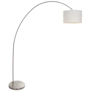 Steinhauer Bogenstehleuchte 180,0 cm Silber/Weiß
