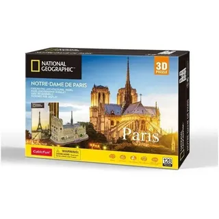 shantou cubicfun toys industrial co CUBICFUN - 3D Puzzle Notre-Dame de Paris 128 Teile