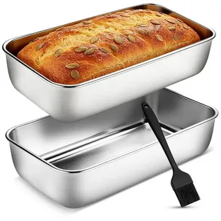 LuxusKollektion Kastenform 2er Set Brotbackform Edelstahl Kastenform