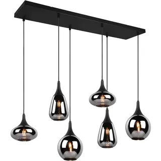 Trio Lumina 6-flg. 93,8 cm rund schwarz matt/Chrom