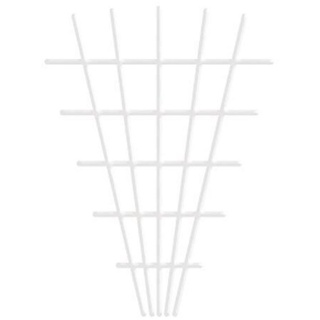 PROREGAL® Rankgitter Pflanzstab, V-Form, 145x5x75cm, 4/4,7mm, weiß