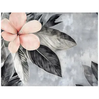 WallArena Fototapete Blumen Beton - Mehrfarbig - Elegant - Vlies - Wohnzimmer, glatt, (3 St), 150x105cm bunt 1.5 m x 1.05 m