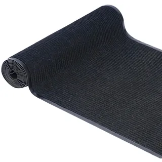 tonchean Teppich Meterware Läufer Flur 90 x 300 cm rutschfest Küchenteppich | Lang Teppichläufer Fußmatte Waschbar Schmutzfangmatte Flur Teppiche Läufer Eingangsteppich für Familie Kommerziell, Schwarz