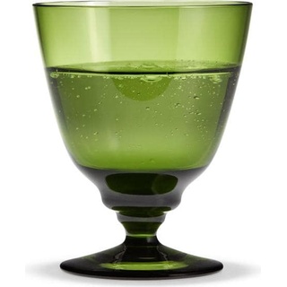 Holmegaard Flow Wasserglas mit Fuß, Trinkgläser, Grün