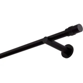 MDEKOR Vorhangstange Zylinder 1-läufig Ø 19 mm 140 cm Schwarz