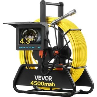Vevor Kanalinspektionskamera 20 m 720x480 IP68 mit 6 LEDs und 4500-mAh-Akku