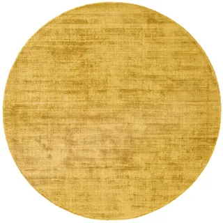 Teppich HEINE HOME Gr. 7, gelb (senfgelb), H:7mm Ø:200cm, Viskose, Teppiche, Teppich