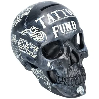 Figuren Shop GmbH Spardose Totenkopf - Tattoo Spardose - schwarz - Nemesis Now Deko bunt
