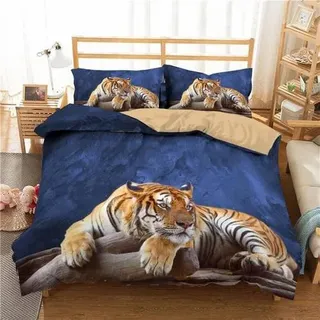 Bettwäsche-Set Tiger 220x240cm Mikrofaser 3-teilig