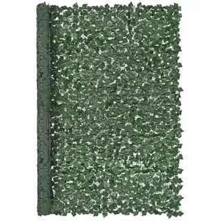 Vevor Sichtschutzzaun aus Efeu, 2440 x 1830 mm, künstliche Pflanzenwand, Efeuzaun mit verstärkter Verbindung, künstliche Hecken mit Weinblättern als Dekoration für Garten, Hof, Balkon oder Terrasse