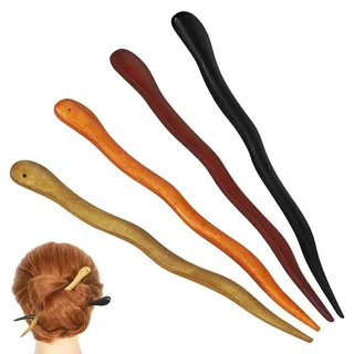 Beavorty 4 Stück Haarstäbchen Aus Holz Alte Chinesische Essstäbchen Aus Holz Haarschmuck Für Die Braut Essstäbchen Aus Hanfu-haar Japanischer Haarstab Fräulein Zubehör Sandelholz