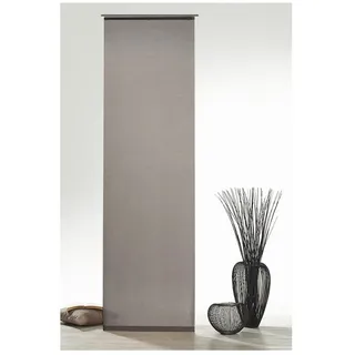 heimtexland Flächenvorhang Natur Batist Optik inkl. Zubehör HxB 245x60 cm in grau-braun - Schiebegardine einfarbig matt Natural Chic Gardine Typ410