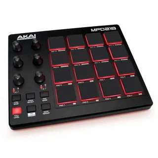 Akai MPD218 - MIDI Pad Controller, Drum Pad Machine, Beat Maker mit 16 Pads, Zuweisbaren Reglern, Produktionssoftware Inklusive