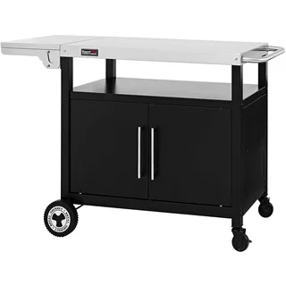 Royal Gourmet Grillwagen 80 x 50 cm Edelstahl schwarz