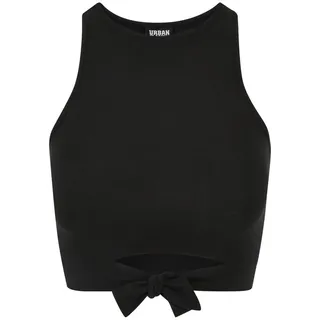 URBAN CLASSICS Cropped Knot Top Schwarz 4XL